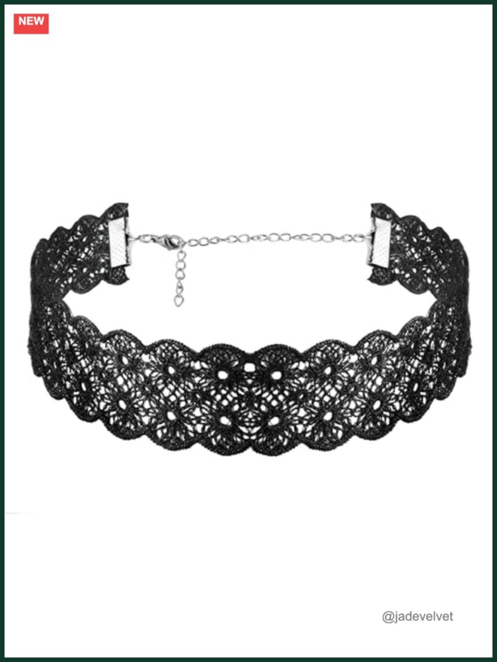 Victorian Lace Choker Necklace Stainless Steel Black Gothic Vintage